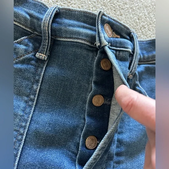 MOTHER denim barrel jean the curbside cargo flood in opposites attract size 23 - Picture 5 of 11